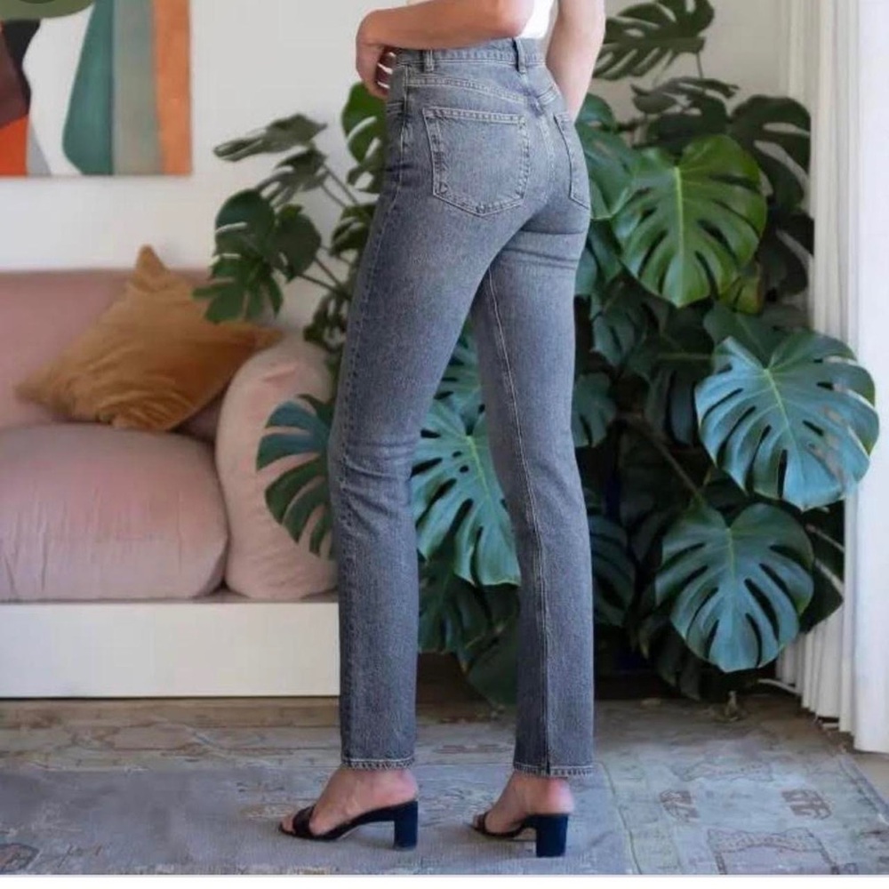 Reformation Liza High Rise Jeans in Black, Size 26